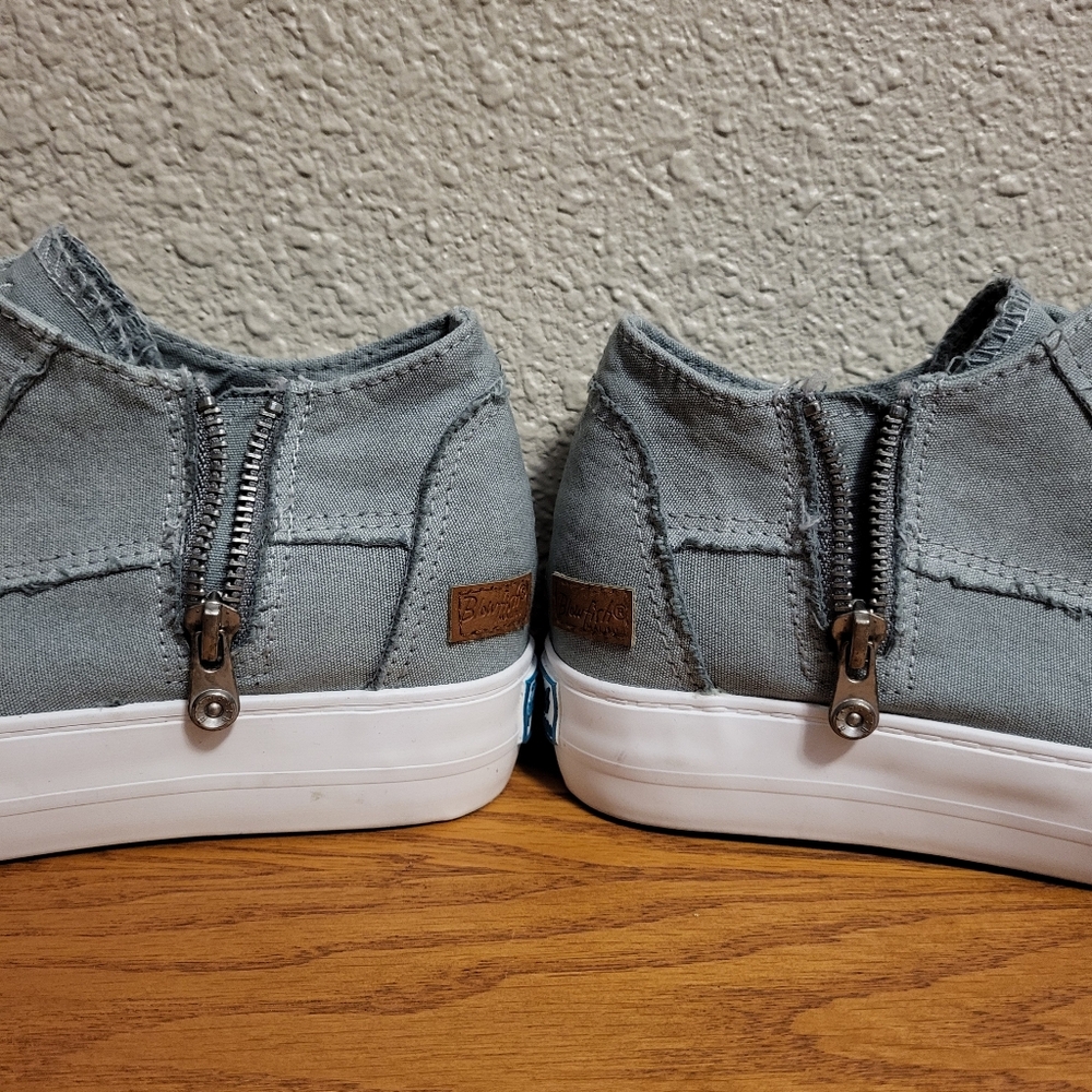 Blowfish Malibu Gray Hidden Wedge Sneaker Size 8 - Picture 11 of 13